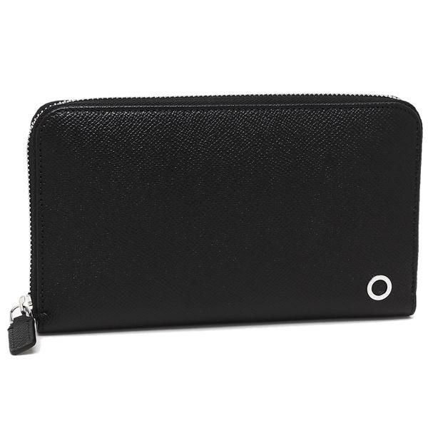 ブルガリ 財布 BVLGARI 284230 BB MAN ブルガリブルガリ BULGARI BULGARI ラウンドファスナー メンズ 長財布 無地 BLACK 黒