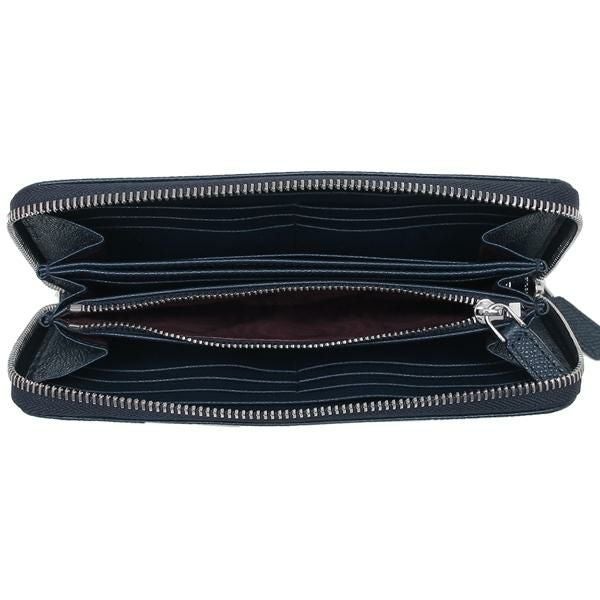 ブルガリ 財布 BVLGARI 284231 DSAP WALLETS ZIP AROUND メンズ 長財布 無地 DENIM SAPPHIRE 紺 詳細画像
