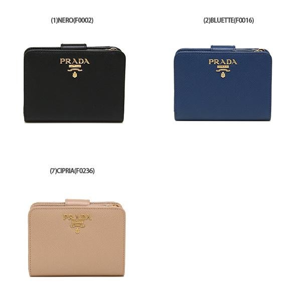 プラダ 二つ折り財布 サフィアーノ レディース PRADA 1ML018 QWA 詳細画像