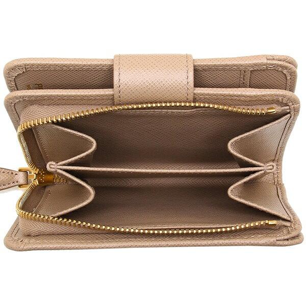 プラダ 二つ折り財布 サフィアーノ レディース PRADA 1ML018 QWA 詳細画像