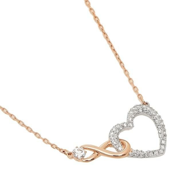 スワロフスキー ネックレス アクセサリー SWAROVSKI 5518865 INFINITY HEART インフィニティ レディース ペンダント ローズゴールド/シルバー 詳細画像