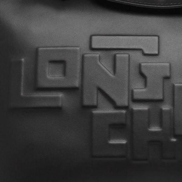 ロンシャン バッグ LONGCHAMP 1512 712 001 LE PLIAGE CUIR ESTAMPE プリアージュ キュイール TOP HANDLE S レディース ハンドバッグ 無地 BLACK 黒 詳細画像