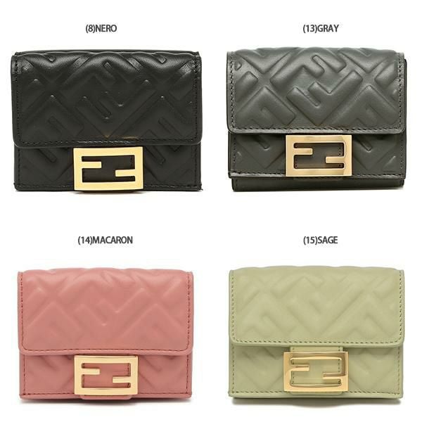 フェンディ 三つ折り財布 バゲット レディース FENDI 8M0395 AAJD 詳細画像