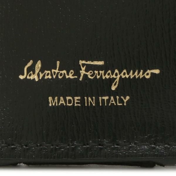 サルヴァトーレフェラガモ 財布 Salvatore Ferragamo 22E009 0734500 ヴァラ NEW VARA リボン レディース 二つ折り財布 無地 NERO 黒 詳細画像