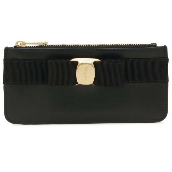 サルヴァトーレフェラガモ 小物 Salvatore Ferragamo 22E010 0734494 ヴァラ NEW VARA リボン フラグメントケース 名刺入れ・カードケース 無地 NERO 黒 詳細画像