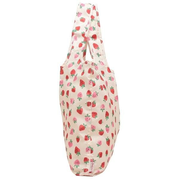 キャスキッドソン バッグ CATH KIDSTON 105351216607102 FOLDAWAY SHOPPER SWEET STRAWBERRY レディース トートバッグ 折りたたみ エコバッグ IVORY 白 A4対応 詳細画像