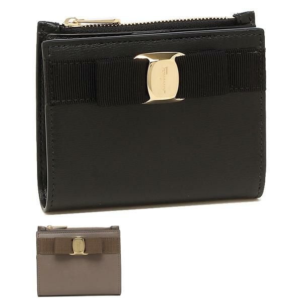 フェラガモ 財布 二つ折り財布 ヴァラ ミニ財布 リボン レディース Salvatore Ferragamo 22E009