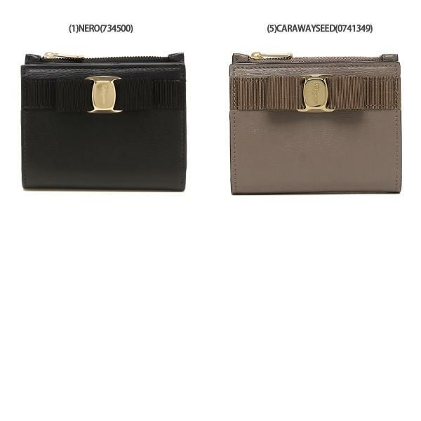 フェラガモ 財布 二つ折り財布 ヴァラ ミニ財布 リボン レディース Salvatore Ferragamo 22E009 詳細画像