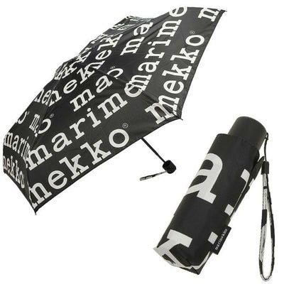 マリメッコ 傘 マリロゴ 折りたたみ傘 ブラック レディース MARIMEKKO 048859 910