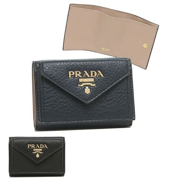 プラダ 三つ折り財布 レディース PRADA】VIPセール ♪ Trifold Envelope Wallet 三つ折り財布 (PRADA