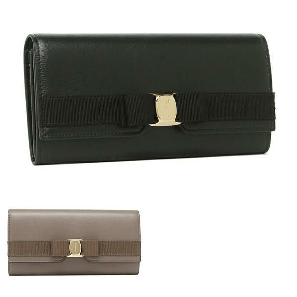 フェラガモ 長財布 ニューヴァラ リボン レディース FERRAGAMO 22E008