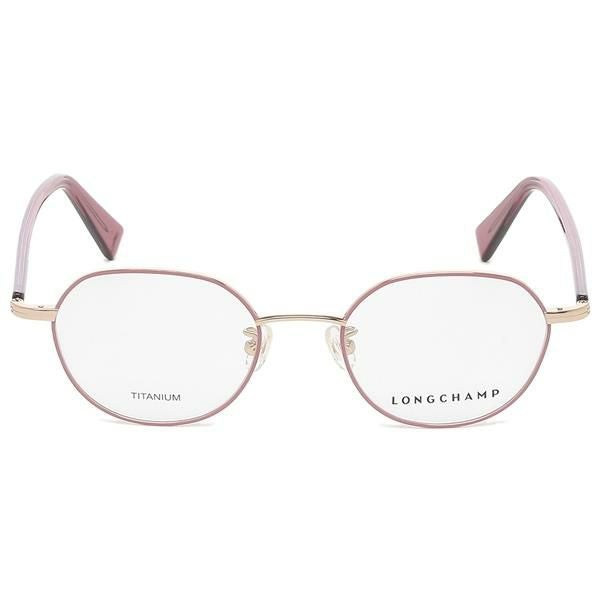 ロンシャン 眼鏡フレーム アイウェア レディース 48サイズ ピンク アジアンフィット LONGCHAMP LO2502J 601 ラウンド 詳細画像