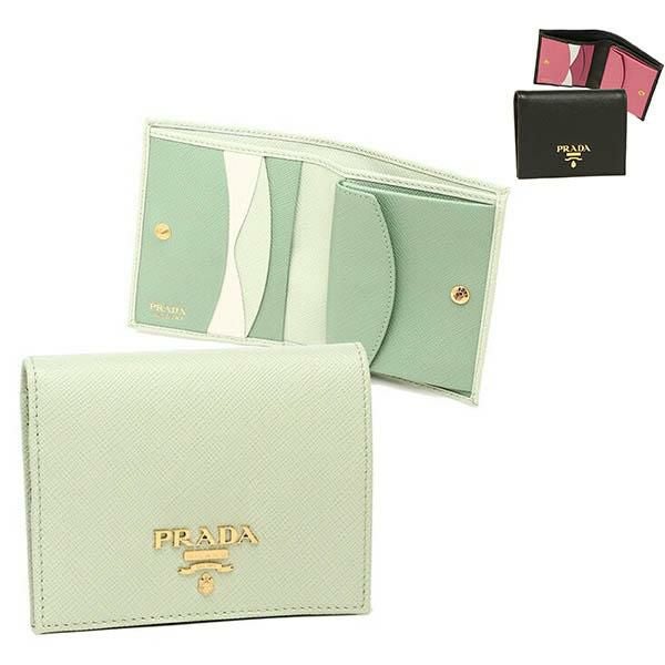 プラダ 折り財布 サフィアーノマルチカラー ミニ財布 レディース PRADA