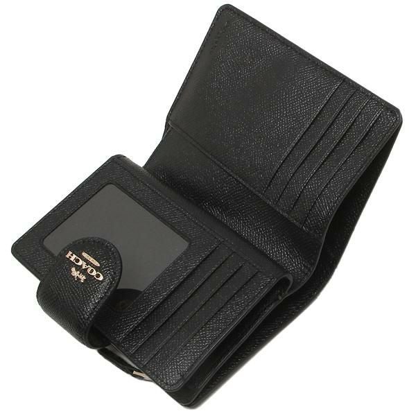 【COACH】コーチ C6390 2つ折り財布 黒 ブラック 箱あり 巾着付き コーチ アウトレット 二つ折り財布 ブラック レディース COACH 6390