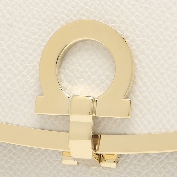 サルヴァトーレフェラガモ カードケース ガンチーノクリップ ホワイト レディース Salvatore Ferragamo 22D198 0740823 詳細画像