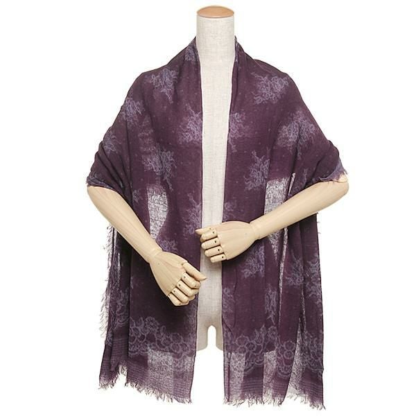 フランコフェラーリ ストール FRANCO FERRARI 1297SS 23022 041 EVANS WASH 130×185cm ウール95%/カシミヤ5% PURPLE 詳細画像