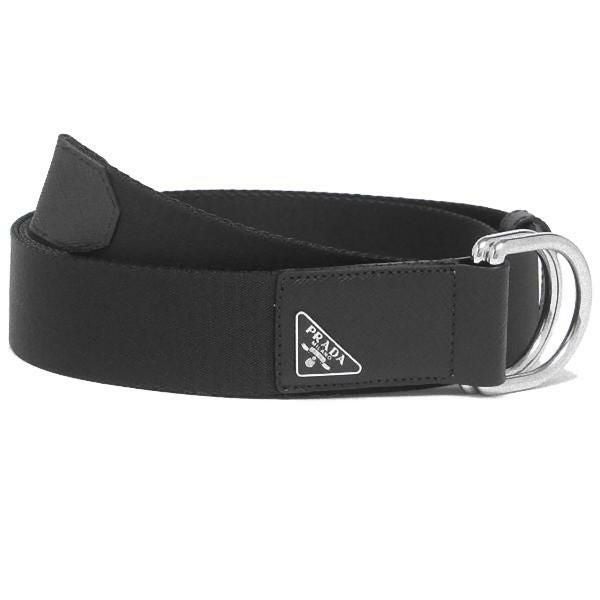 プラダ ベルト トライアングルロゴ ブラック メンズ PRADA 2CN028 2DMN