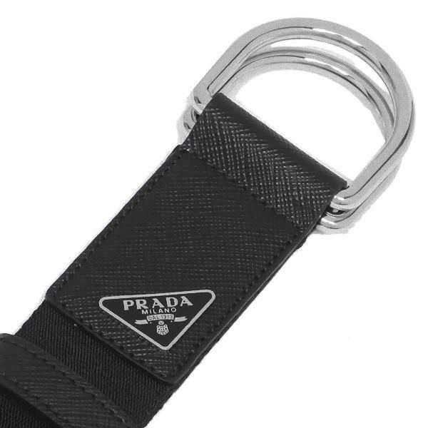 プラダ ベルト トライアングルロゴ ブラック メンズ PRADA 2CN028 2DMN