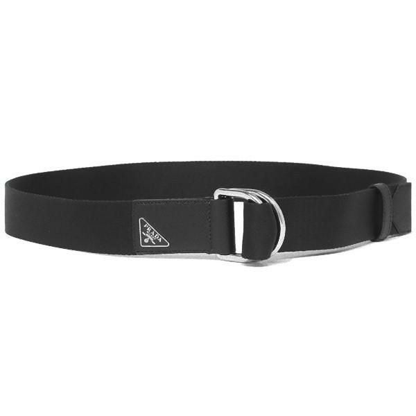 プラダ ベルト トライアングルロゴ ブラック メンズ PRADA 2CN028 2DMN