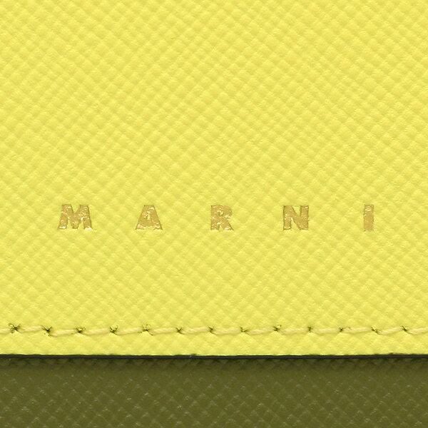 マルニ  二つ折り財布 バイフォールドウォレット イエロー レディース MARNI PFMOQ14U13 LV520 詳細画像