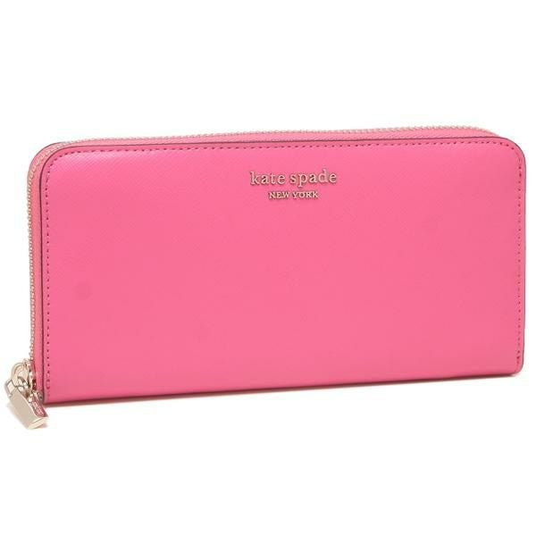 極美品❤︎kate spade ノーカラーコート ピンク系 フリンジ ツイード WBRUH488_143