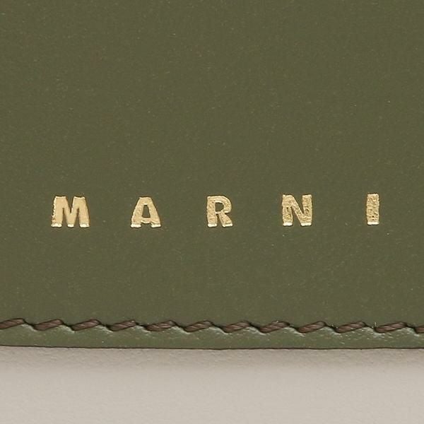 マルニ 二つ折り財布 トランク グリーン マルチ レディース MARNI PFMOQ14U13 LV589 Z473N 詳細画像