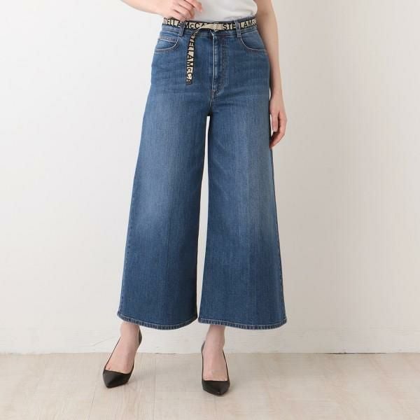 ステラマッカートニー デニムパンツ ジーンズ ロゴ クロップドパンツ