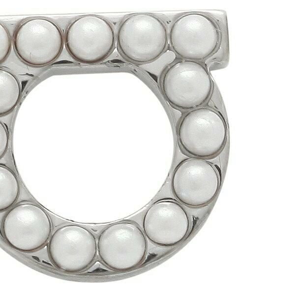 サルヴァトーレフェラガモ  ピアス アクセサリー ガンチーニ クリスタルパール ミディアム レディース Salvatore Ferragamo 760125 詳細画像