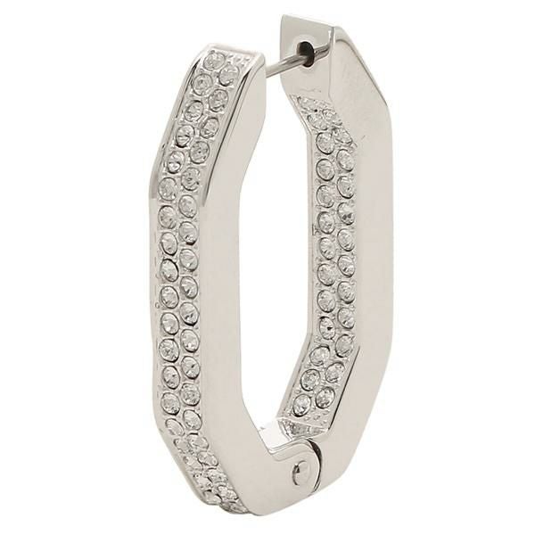 スワロフスキー ピアス アクセサリー デクストラ Mサイズ フープ ホワイト シルバー レディース SWAROVSKI 5618308 詳細画像