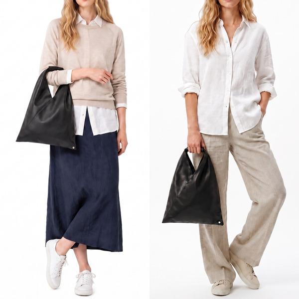 エムエムシックス メゾンマルジェラ トートバッグ ジャパニーズバッグ ブラック レディース MM6 Maison Margiela S54WD0043 P4313 T8013 詳細画像
