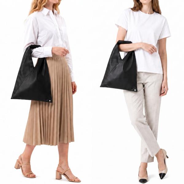 エムエムシックス メゾンマルジェラ トートバッグ ジャパニーズバッグ ブラック レディース MM6 Maison Margiela S54WD0043 P4313 T8013 詳細画像
