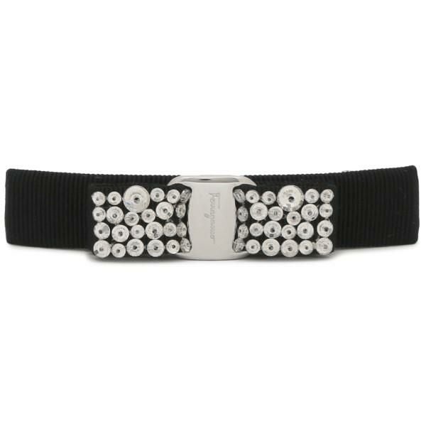 フェラガモ バレッタ アクセサリー レディース ヴァラ VARA リボン クリスタル Salvatore Ferragamo 347582 713035 ブラック 詳細画像