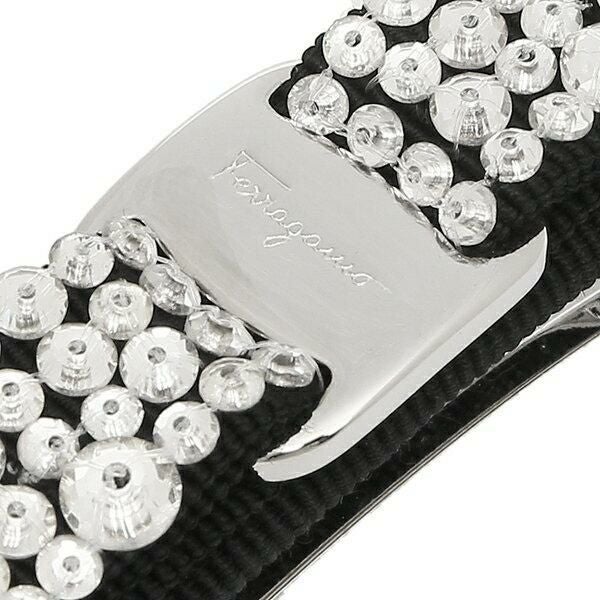 フェラガモ バレッタ アクセサリー レディース ヴァラ VARA リボン クリスタル Salvatore Ferragamo 347582 713035 ブラック 詳細画像