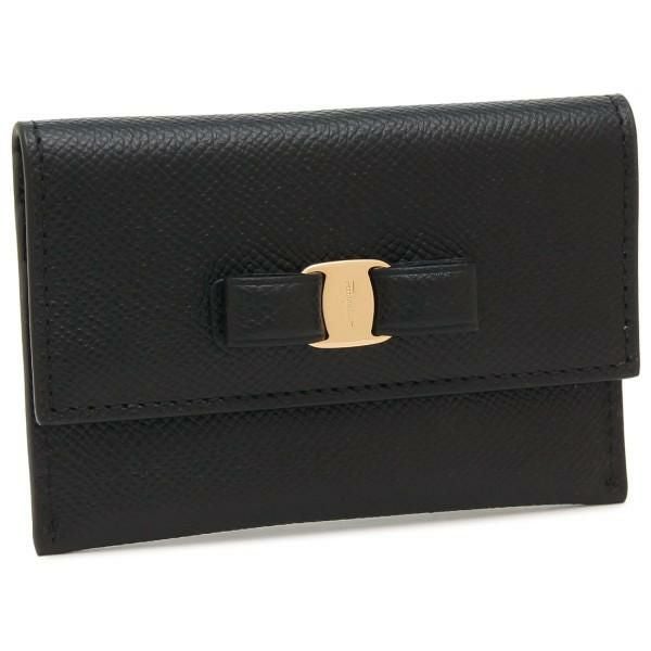 サルヴァトーレフェラガモ カードケース ヴァラ ブラック レディース Salvatore Ferragamo 22D155 0683522