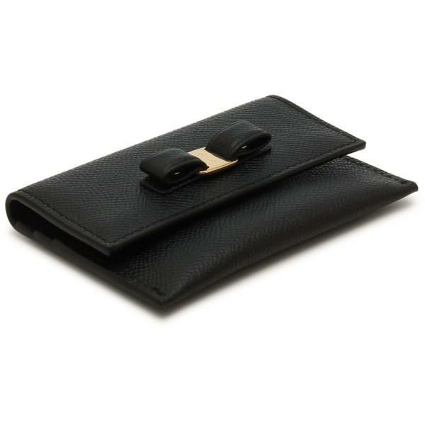 サルヴァトーレフェラガモ カードケース ヴァラ ブラック レディース Salvatore Ferragamo 22D155 0683522 詳細画像