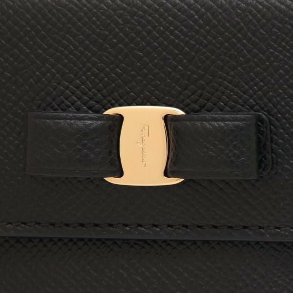 フェラガモ カードケース ヴァラ ブラック レディース FERRAGAMO