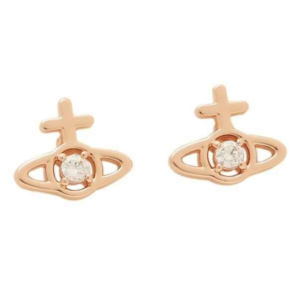 ヴィヴィアンウエストウッド ピアス アクセサリー ピンクゴールド ホワイト レディース VIVIENNE WESTWOOD 62010278 02G103