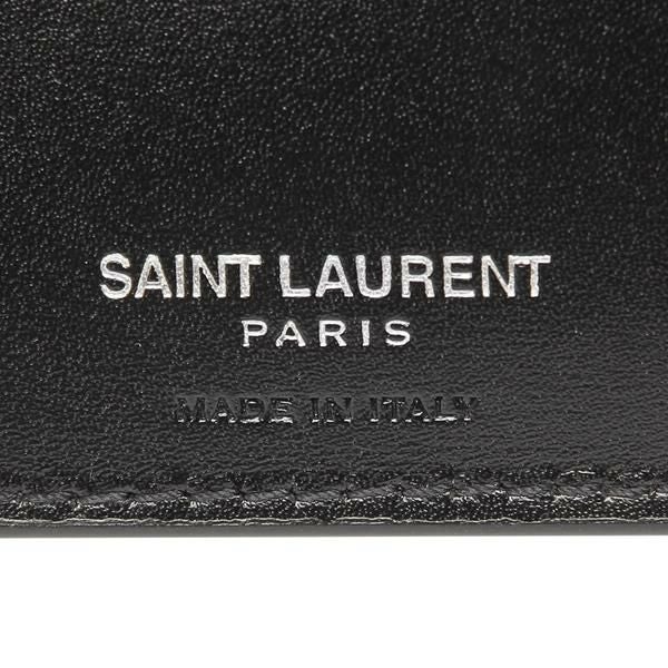 サンローランパリ 二つ折り財布 モノグラム ブラック メンズ SAINT