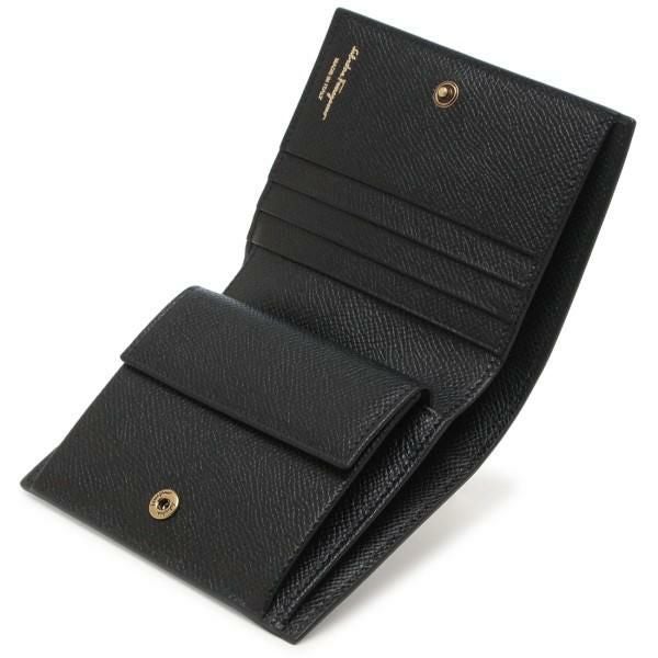 サルヴァトーレフェラガモ 二つ折り財布 ガンチーニ コンパクト財布 ブラック レディース Salvatore Ferragamo 22D780 0726512 NERO 詳細画像