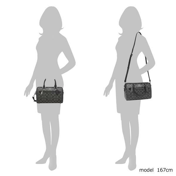 コーチ アウトレット ハンドバッグ ショルダーバッグ シグネチャー グレー ブラック レディース COACH 83607 SVTSQ 詳細画像