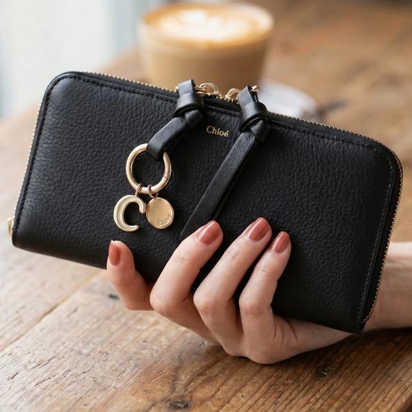 クロエ 長財布 アルファベット ブラック レディース CHLOE CHC21WP941F57 001