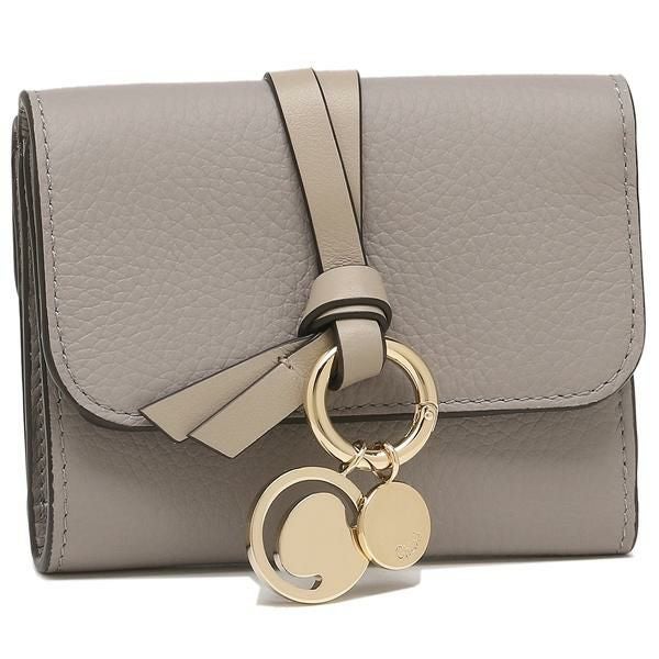 クロエ 三つ折り財布 アルファベット ベージュ レディース CHLOE