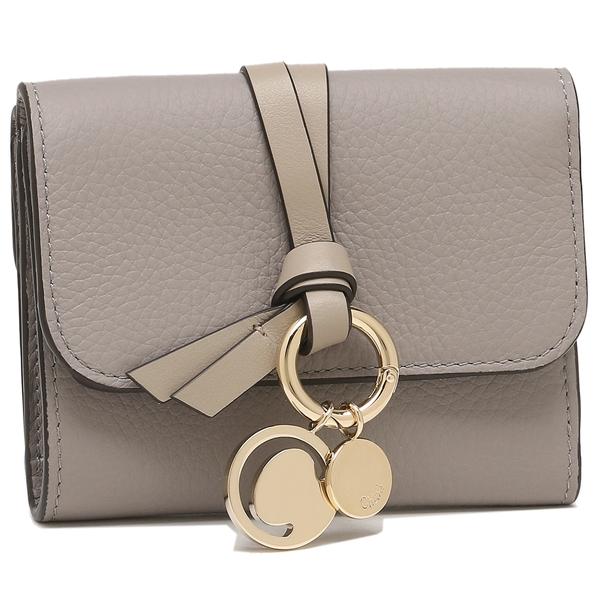 クロエ 三つ折り財布 アルファベット ミニ財布 グレー レディース CHLOE CHC21WP945F57 053 詳細画像