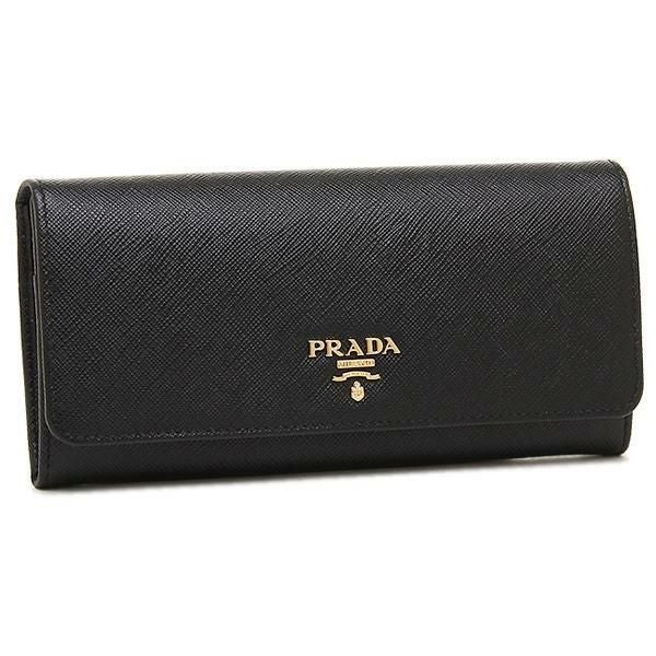 プラダ 財布 PRADA 1MH132 QWA F0002 SAFFIANO METAL ORO 長財布 NERO