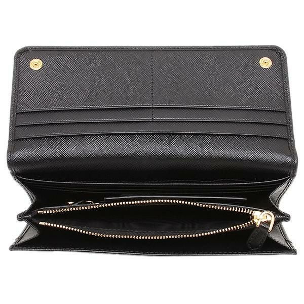 プラダ 財布 PRADA 1MH132 QWA F0002 SAFFIANO METAL ORO 長財布 NERO 詳細画像