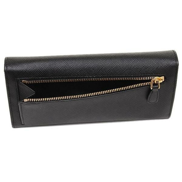プラダ 財布 PRADA 1MH132 QWA F0002 SAFFIANO METAL ORO 長財布 NERO 詳細画像