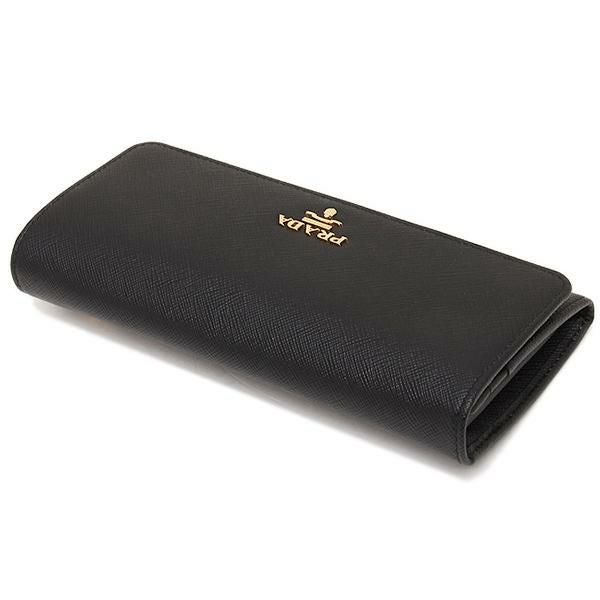 プラダ 財布 PRADA 1MH132 QWA F0002 SAFFIANO METAL ORO 長財布 NERO 詳細画像