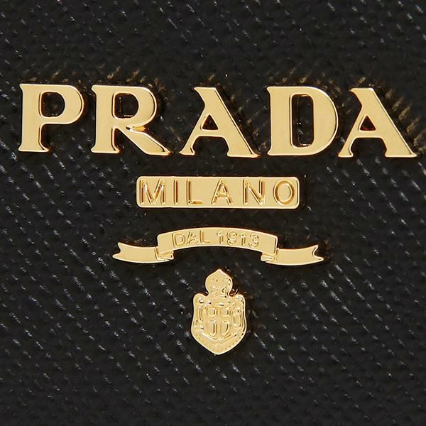 プラダ 財布 PRADA 1MH132 QWA F0002 SAFFIANO METAL ORO 長財布 NERO 詳細画像