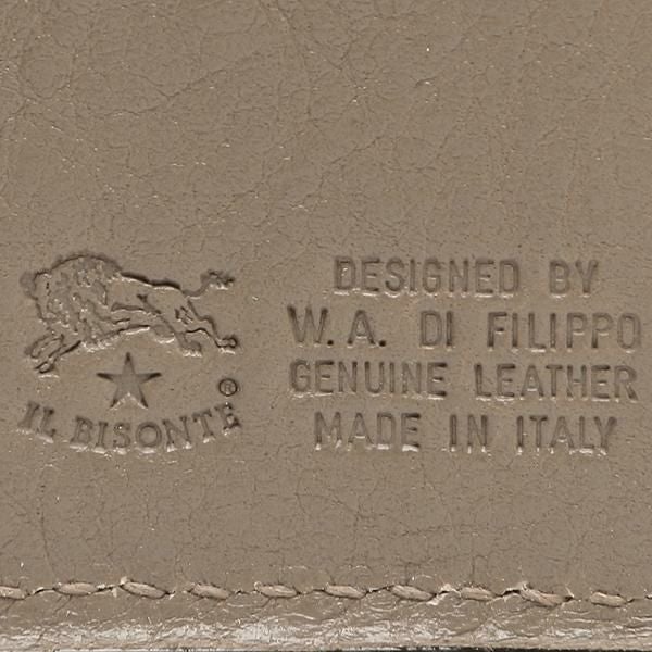 イルビゾンテ 二つ折り財布 グレー メンズ レディース IL BISONTE SMW022 PV0005 GY103B 詳細画像