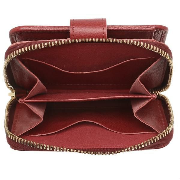 イルビゾンテ 二つ折り財布 レッド メンズ レディース IL BISONTE SMW067 PV0005 RE160B 詳細画像